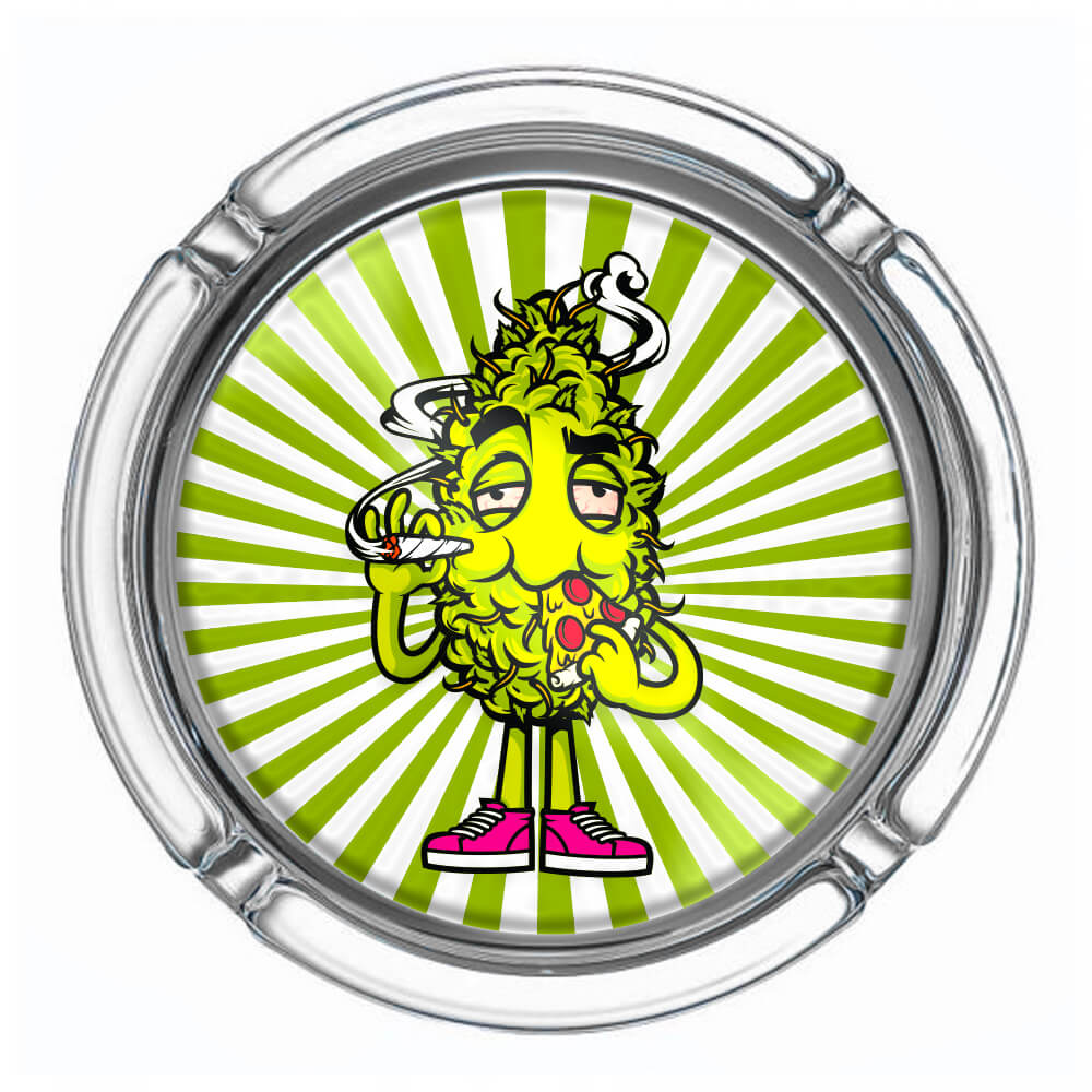 Cendrier Pizza Bud en Verre cendrier cannabis premium WAZY