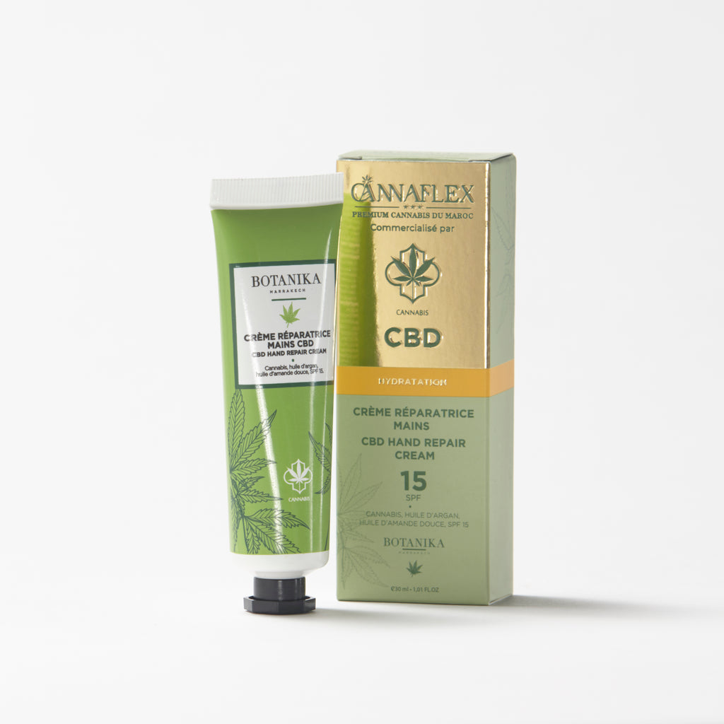Crème Réparatrice mains au CBD WAZY, cosmétique naturel premium