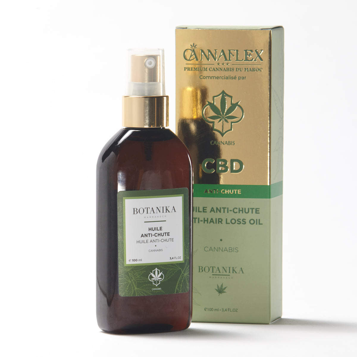 Huile antichute au CBD WAZY, cosmétique naturel premium
