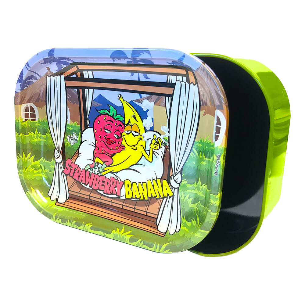 Best Buds Strawberry Banana, boîte métallique rangement cannabis WAZY